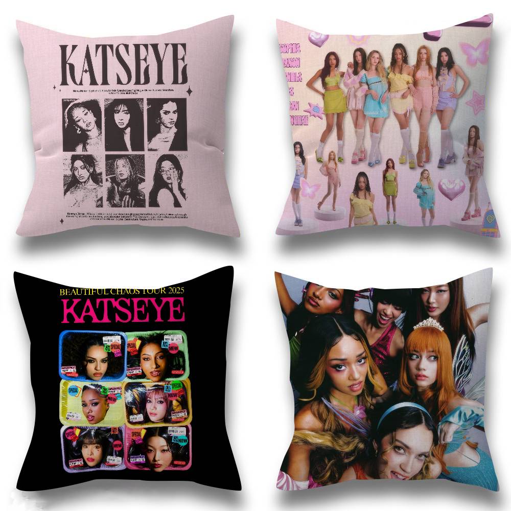 Hot Home Of Textiles - เคป๊อป ฮอตเกิร์ล เค-แคทอายปลอกหมอนสำหรับห้องนอนและห้องนั่งเล่นโซฟาปลอกหมอนตกแต่ง