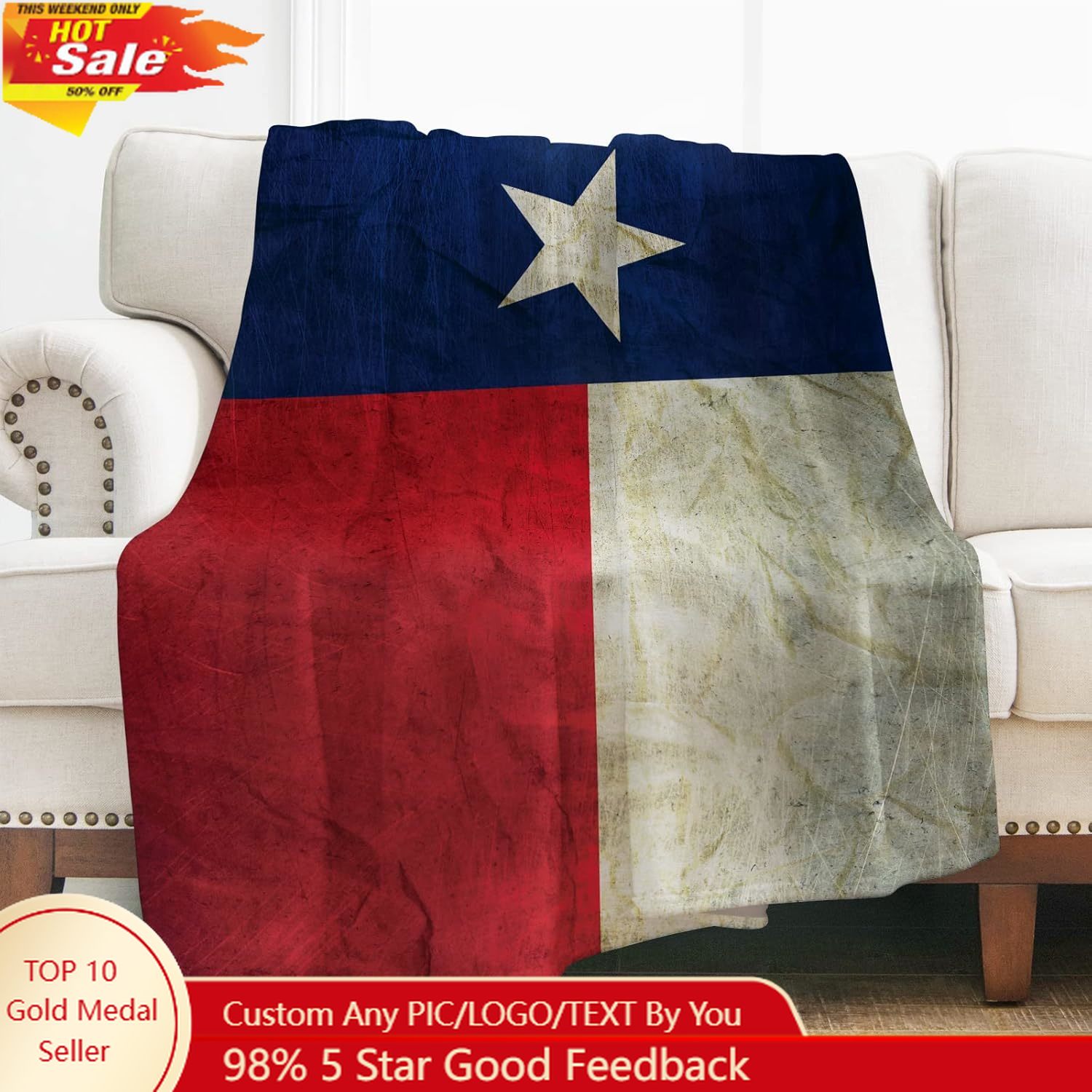Home Textiles Blanket - ผ้าห่มลายธงชาติเท็กซัสของเลเวนส์ ของขวัญสำหรับผู้หญิง เด็กผู้หญิง เด็กผู้ชาย ของตกแต่งสไตล์เรโทรสำหรับโซฟา เตียง
