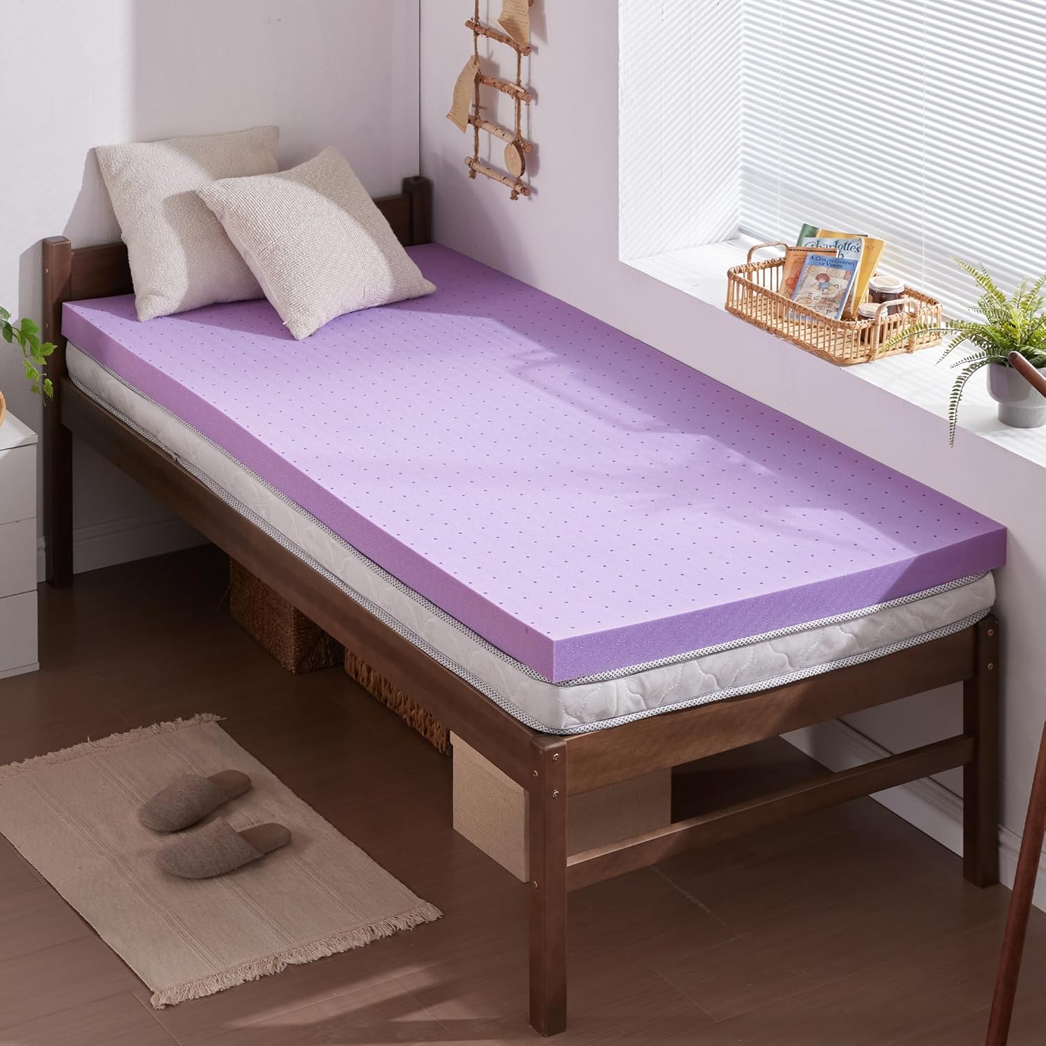 Memory Foam Topper - ที่นอนเจลเมมโมรี่โฟมแบบหนา 2 นิ้ว ขนาดทวิน ระบายอากาศได้ดี ช่วยลดแรงกดทับ