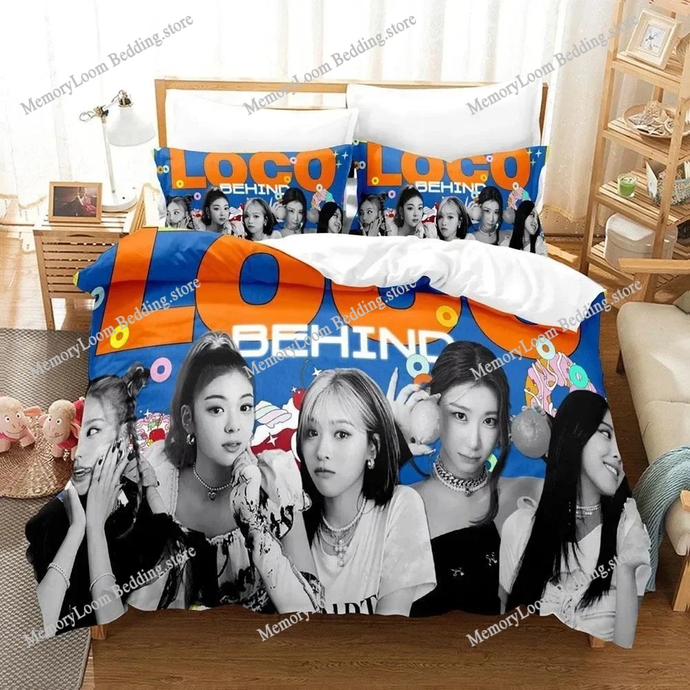 Home Textiles Trends - ชุดเครื่องนอนลายวงเคป๊อป ITZY สไตล์โมเดิร์น ขนาดเตียงเดี่ยว/คู่ ปลอกผ้านวมพิมพ์ลาย 3
