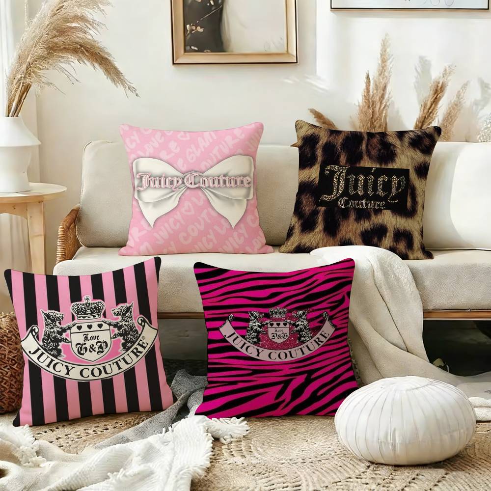 Hot Home Of Textiles - HOT Fashion J-Juicy JC C-Couture ปลอกหมอนอิงทรงสี่เหลี่ยมสองด้านปลอกหมอนอิงโซฟาห้องนอนหมอนข้างเตียง