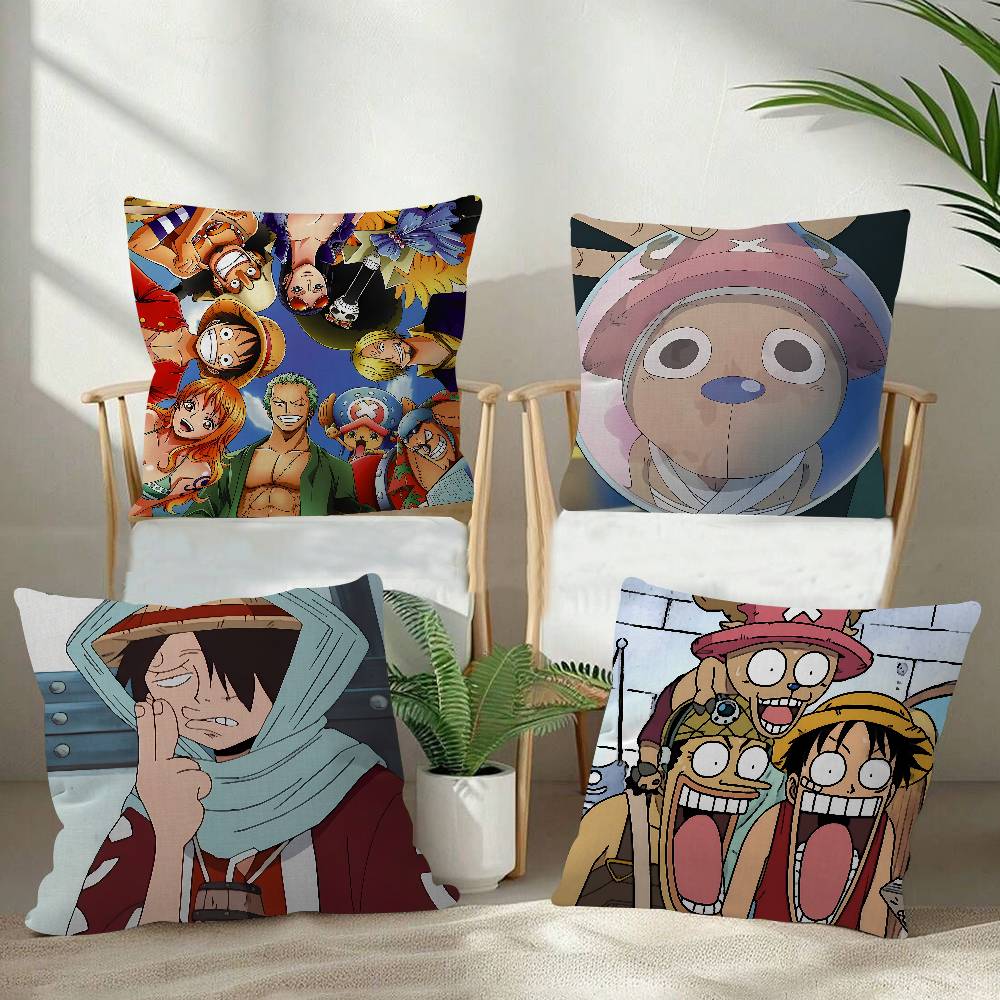 Home Textiles Trends - ปลอกหมอนอิงลายอนิเมะ O-ONE P-PIECES-es ขนาดเล็ก 45*45 ซม.