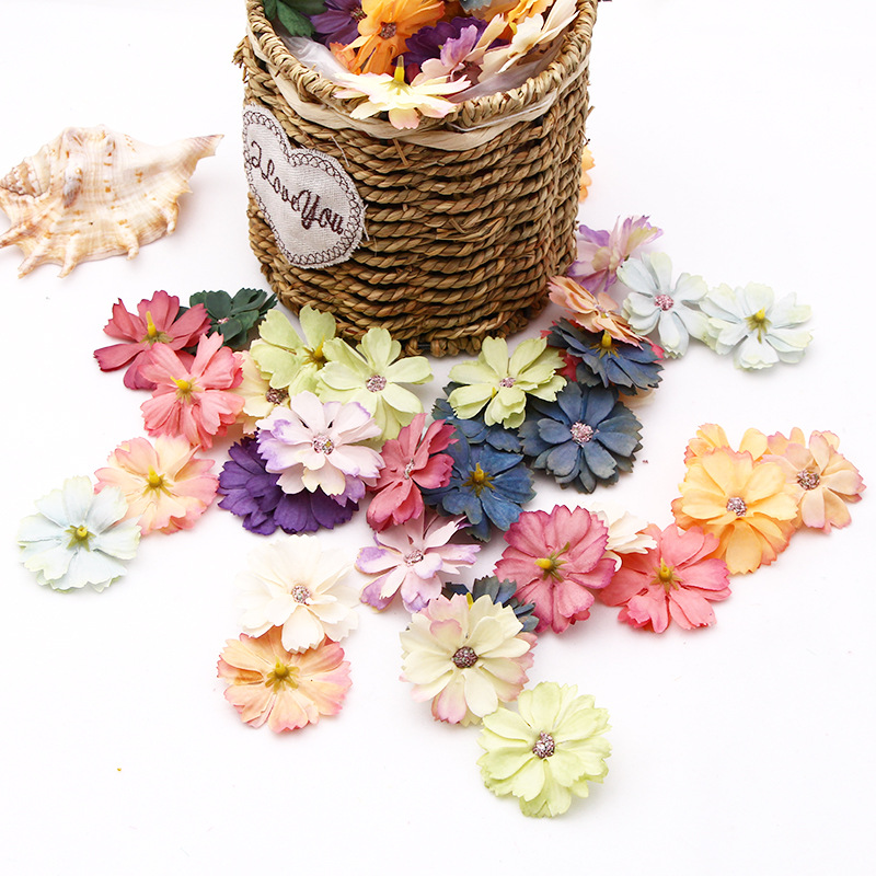 Home Textiles Trends - 20 ชิ้น/เทรนด์ฮอต! 4.5 ซม. DIY ดอกไม้ผ้าไหม