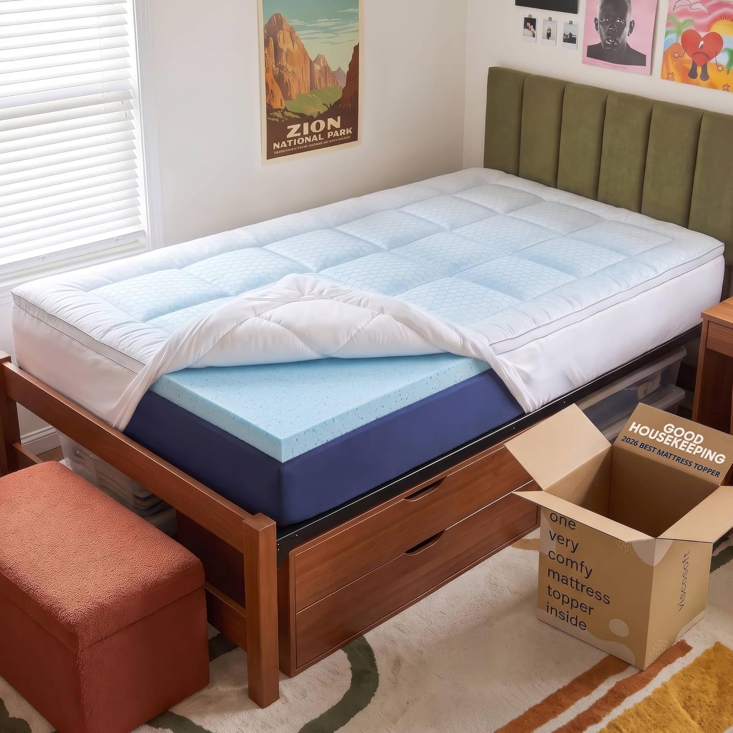 Memory Foam Topper - ที่นอนท็อปเปอร์เมมโมรี่โฟมแบบ Pillow Top ขนาด 4 นิ้ว