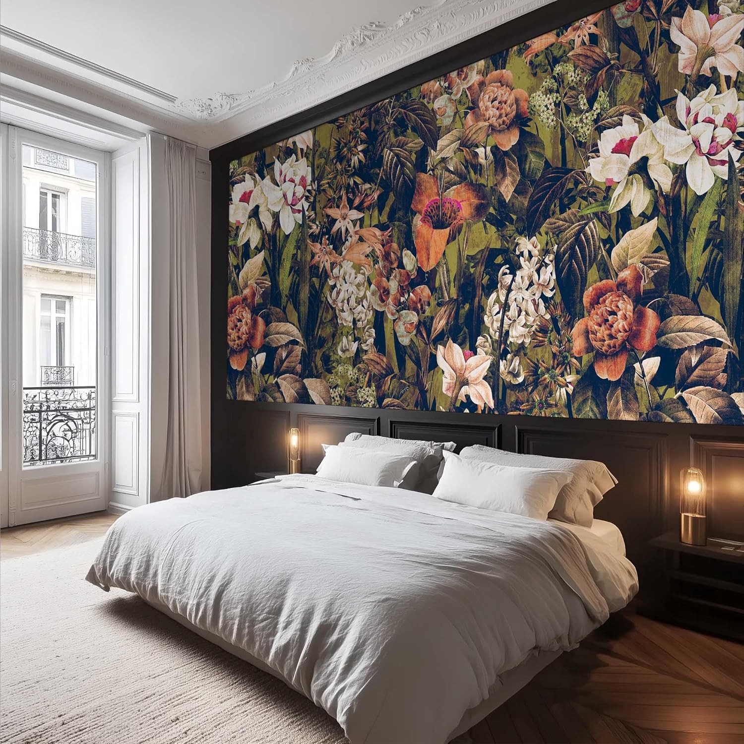 Home Textiles Luxury Curtains - ผ้าม่านแขวนผนังลายดอกไม้หรูหรา ผ้าตกแต่งบ้าน พิมพ์ลายผ้าทอสำหรับตกแต่งผนัง ผ้าม่านตกแต่งบ้านสไตล์โรแมนติก ศิลปะตกแต่งผนัง