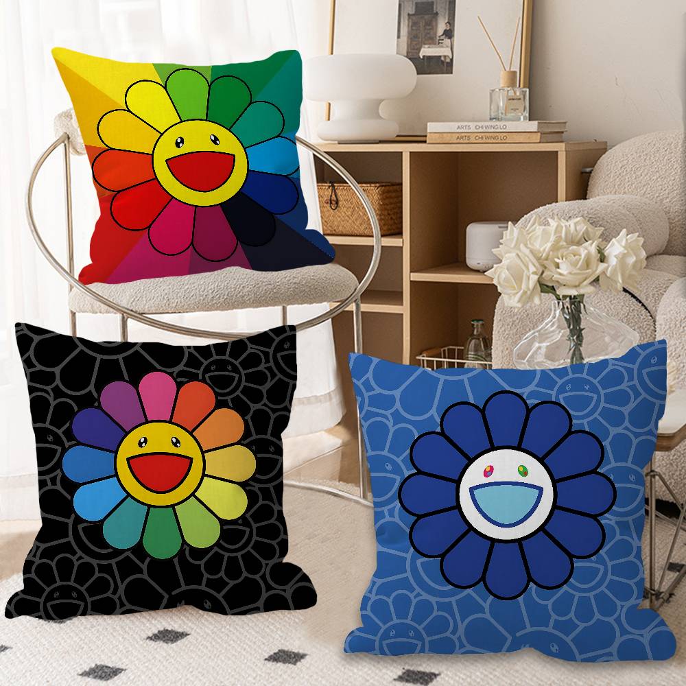 Home Art Textiles - แฟชั่น M-Murakamis T-Takashi Art ปลอกหมอน ปลอกหมอนอิง