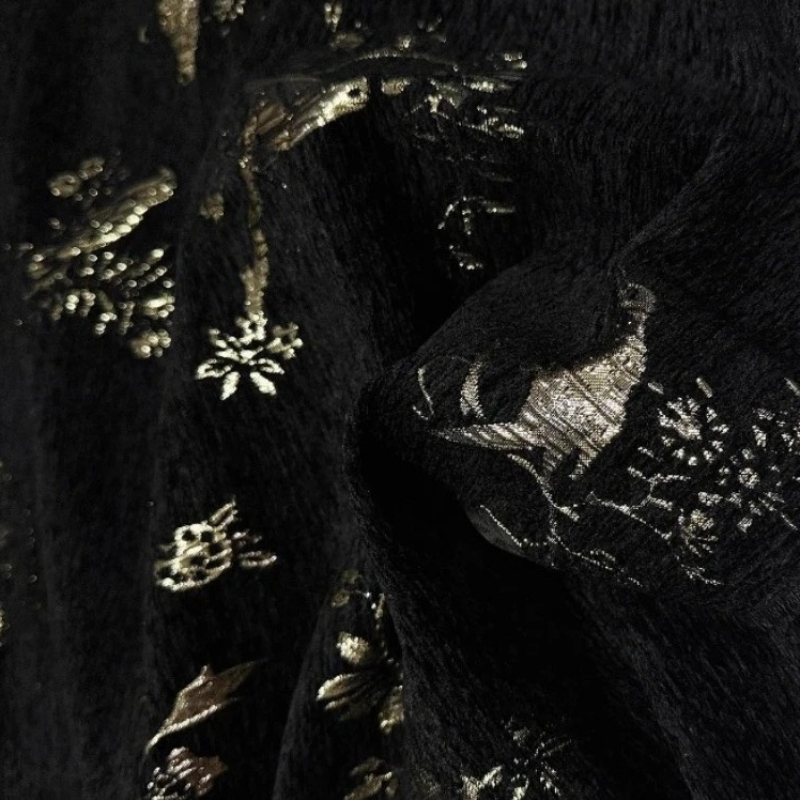 ผ้าไหมเชนิลล์ลายแจ็คการ์ดปักดิ - Home Textiles Luxury Curtains บทวิจารณ์และราคา