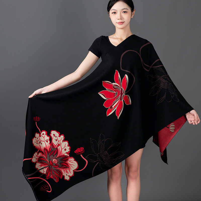 ผู้หญิงฤดูหนาวผ้าคลุมไหล่ผ้าพั - Home Textiles Blanket บทวิจารณ์และราคา