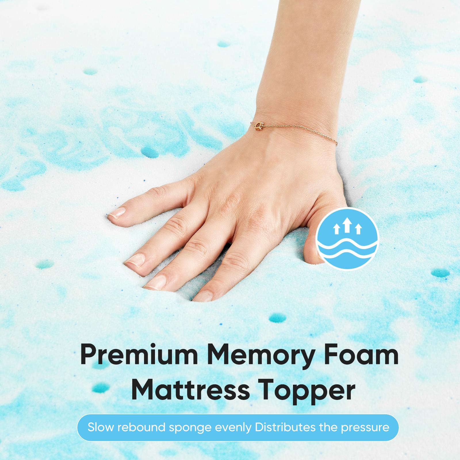 แผ่นรองนอนเมมโมรี่โฟมผสมเจลเย็ - Memory Foam Topper บทวิจารณ์และราคา