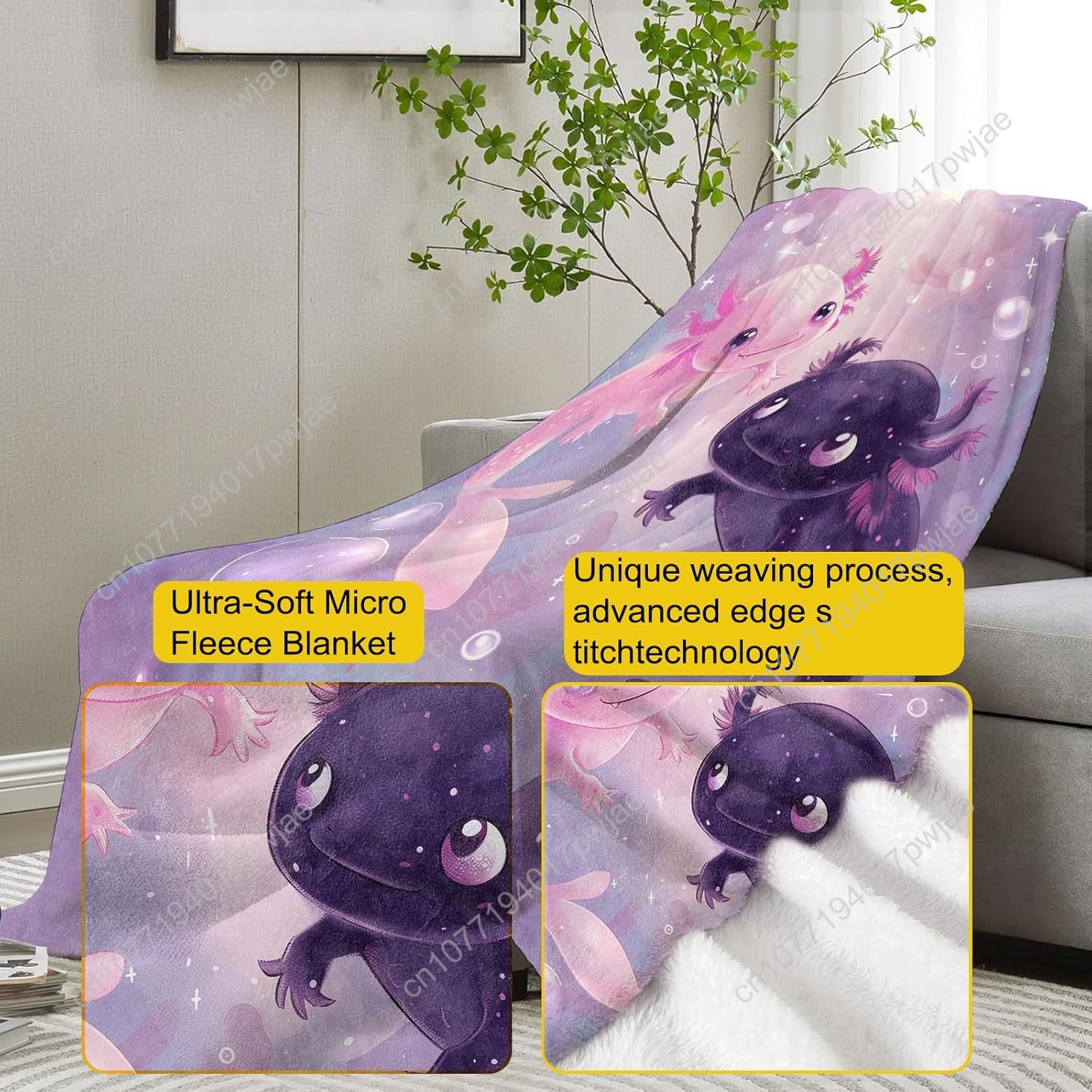 ผ้าห่มอ็อกโซโลตล์ น่ารัก ผ้าห่ - Home Textiles Blanket บทวิจารณ์และราคา