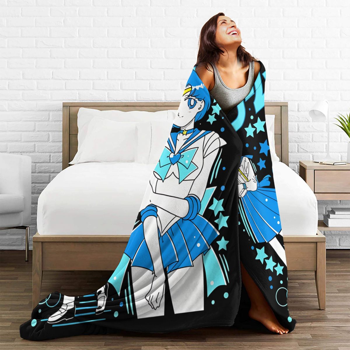 ผ้าห่มฟลีซลายเซเลอร์มูน อมิ มิ - Home Textiles Blanket บทวิจารณ์และราคา