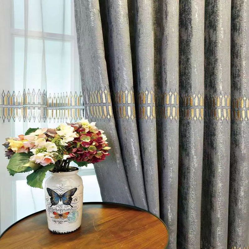 ผ้าม่านกันแสงปักลายหรูหรา สไตล - Home Textiles Luxury Curtains บทวิจารณ์และราคา