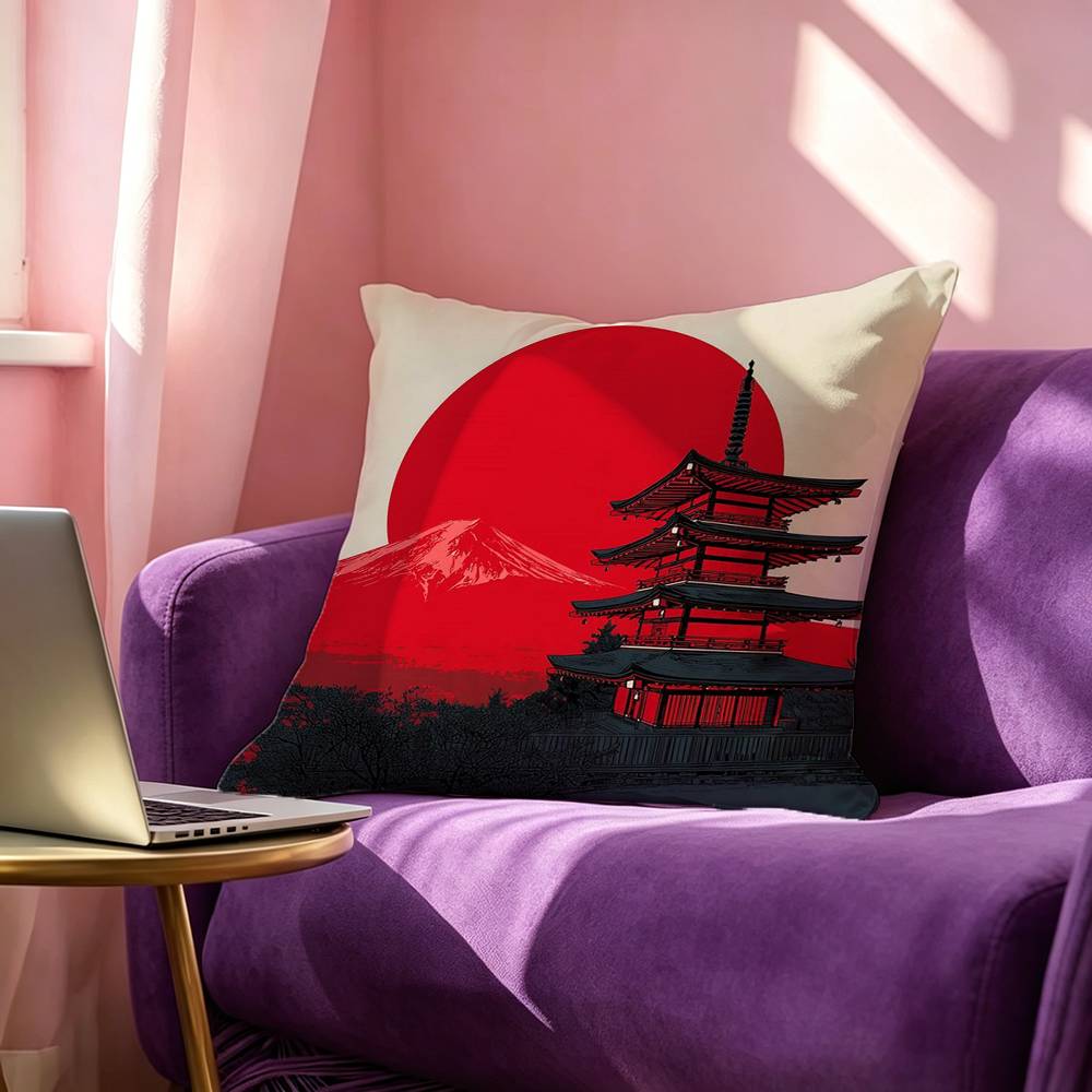S-Surreal art Woman with Mt Fu - Home Art Textiles บทวิจารณ์และราคา