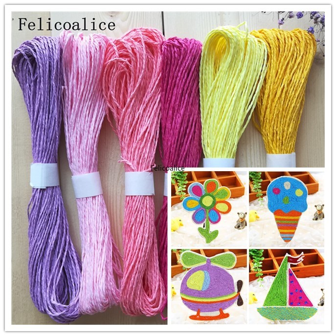 1ชิ้น/ล็อต30เมตรราฟีเชือกกระดา - Home Art Textiles บทวิจารณ์และราคา