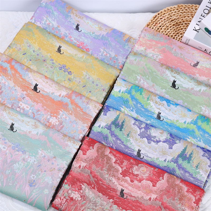 ผ้าไหมแจ็คการ์ดลายวินเทจสีทอง  - Home Textiles Trends บทวิจารณ์และราคา