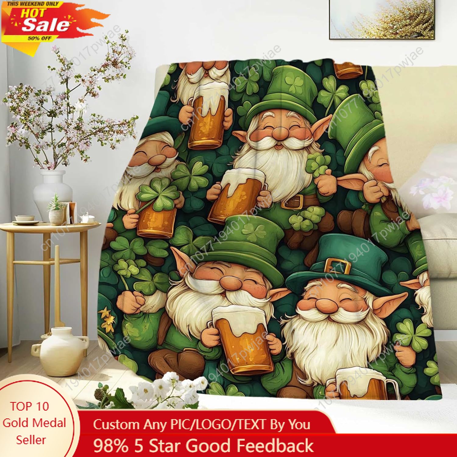 ผ้าห่มลายกู๊ดแมนวันเซนต์แพทริก - Home Textiles Blanket บทวิจารณ์และราคา
