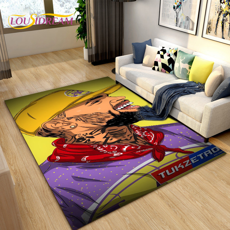 พรมปูพื้นสไตล์ฮิปฮอปอาร์ตแร็ปเ - Home Art Textiles บทวิจารณ์และราคา