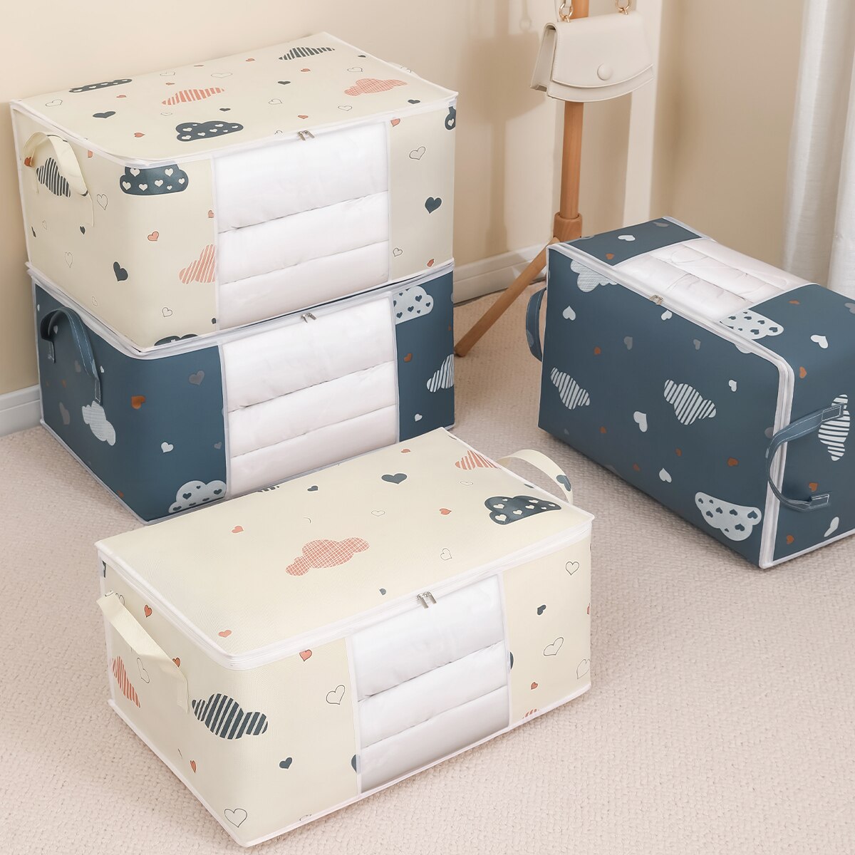 กระเป๋าจัดเก็บเสื้อผ้าความจุขน - Home Textiles Blanket บทวิจารณ์และราคา