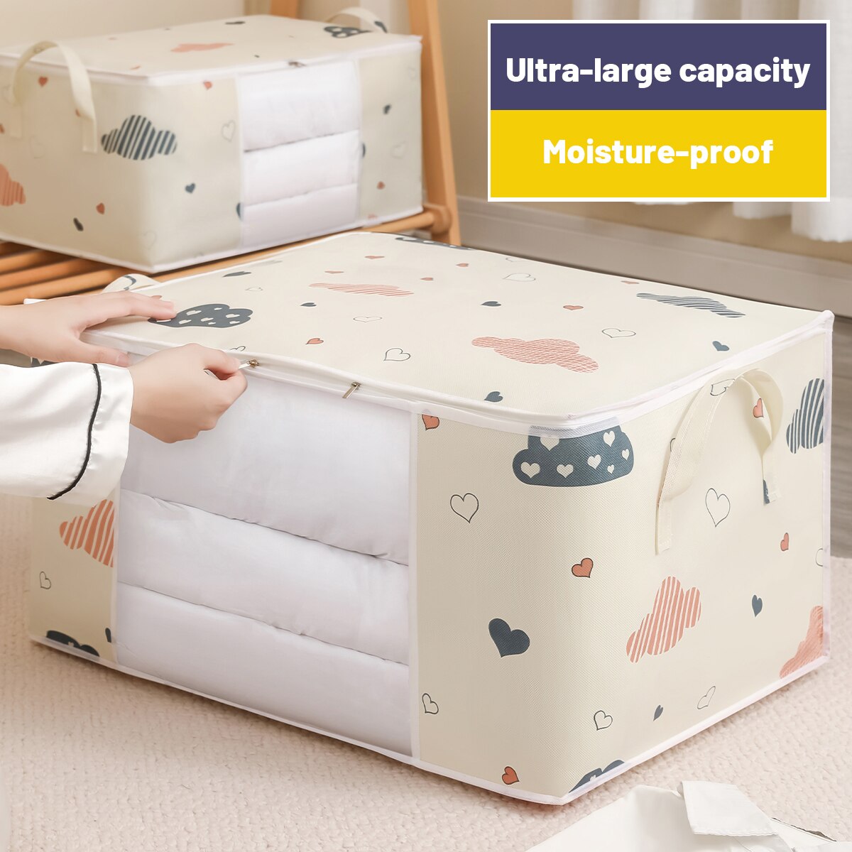 กระเป๋าจัดเก็บเสื้อผ้าความจุขน - Home Textiles Blanket บทวิจารณ์และราคา