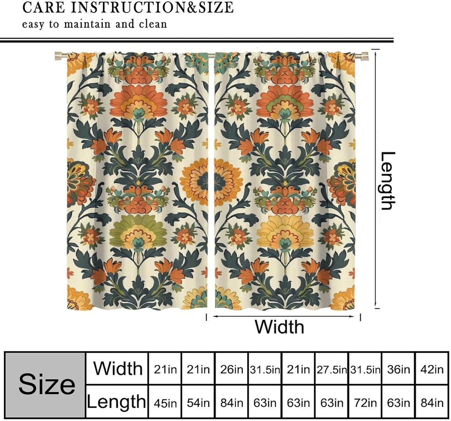 ผ้าม่านพิมพ์ลายดอกไม้หรูหรา ผ้ - Home Textiles Luxury Curtains บทวิจารณ์และราคา