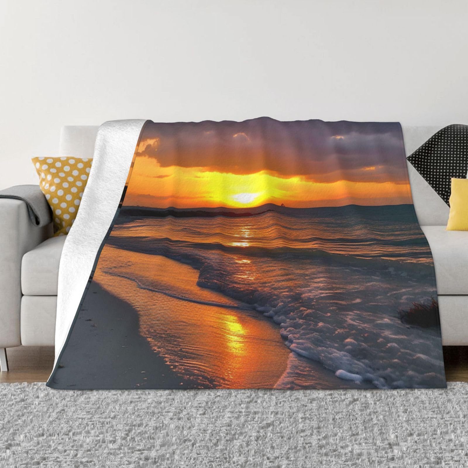 ผ้าห่มพิมพ์ลายพระอาทิตย์ขึ้นใน - Sunrise Home Textiles & Apparel บทวิจารณ์และราคา