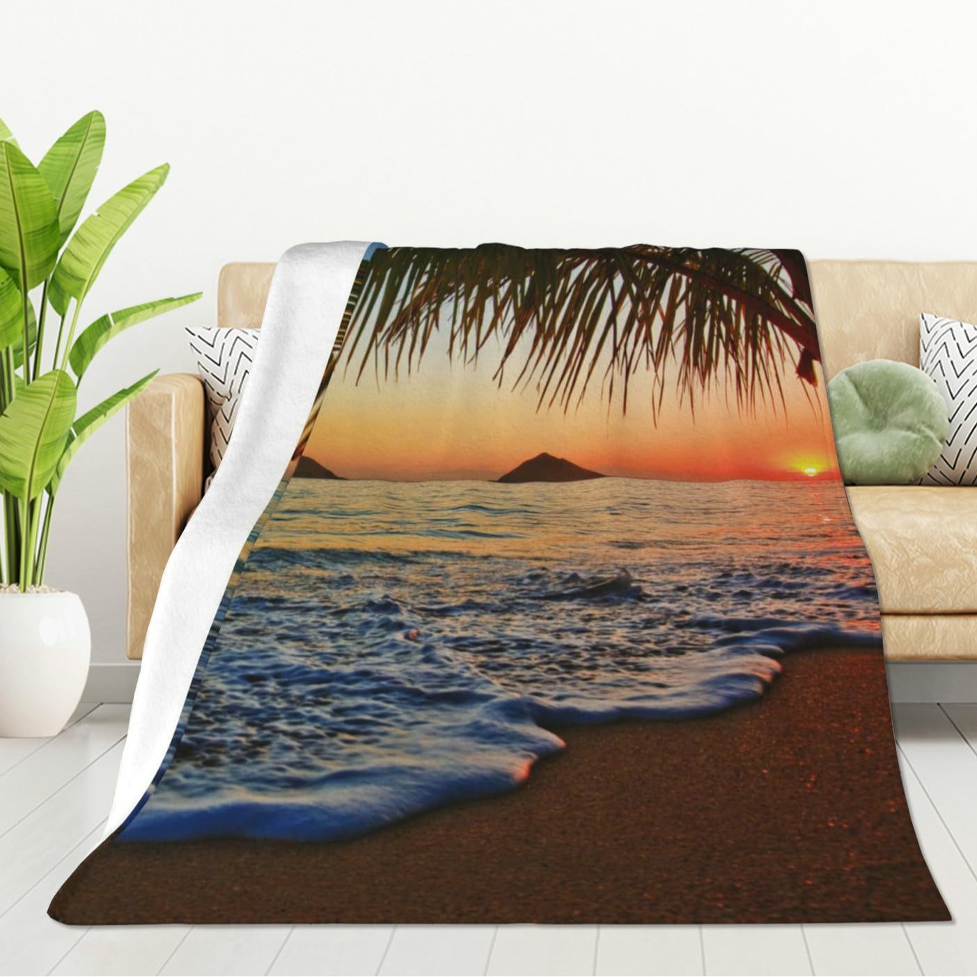 ผ้าห่มพิมพ์ลายพระอาทิตย์ขึ้นใน - Sunrise Home Textiles & Apparel บทวิจารณ์และราคา