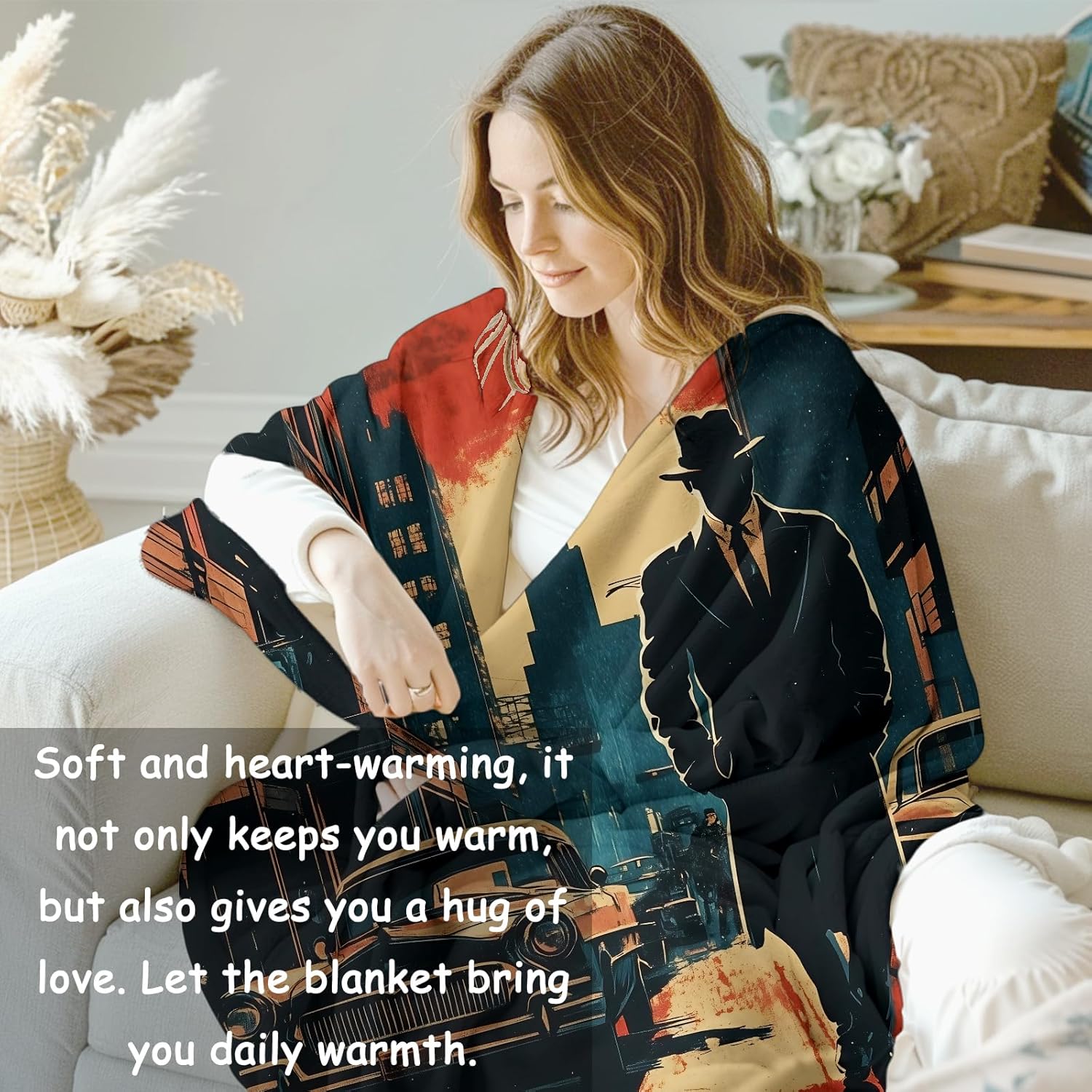 ผ้าห่มนักสืบสีดำ ของขวัญสำหรับ - Home Textiles Blanket บทวิจารณ์และราคา