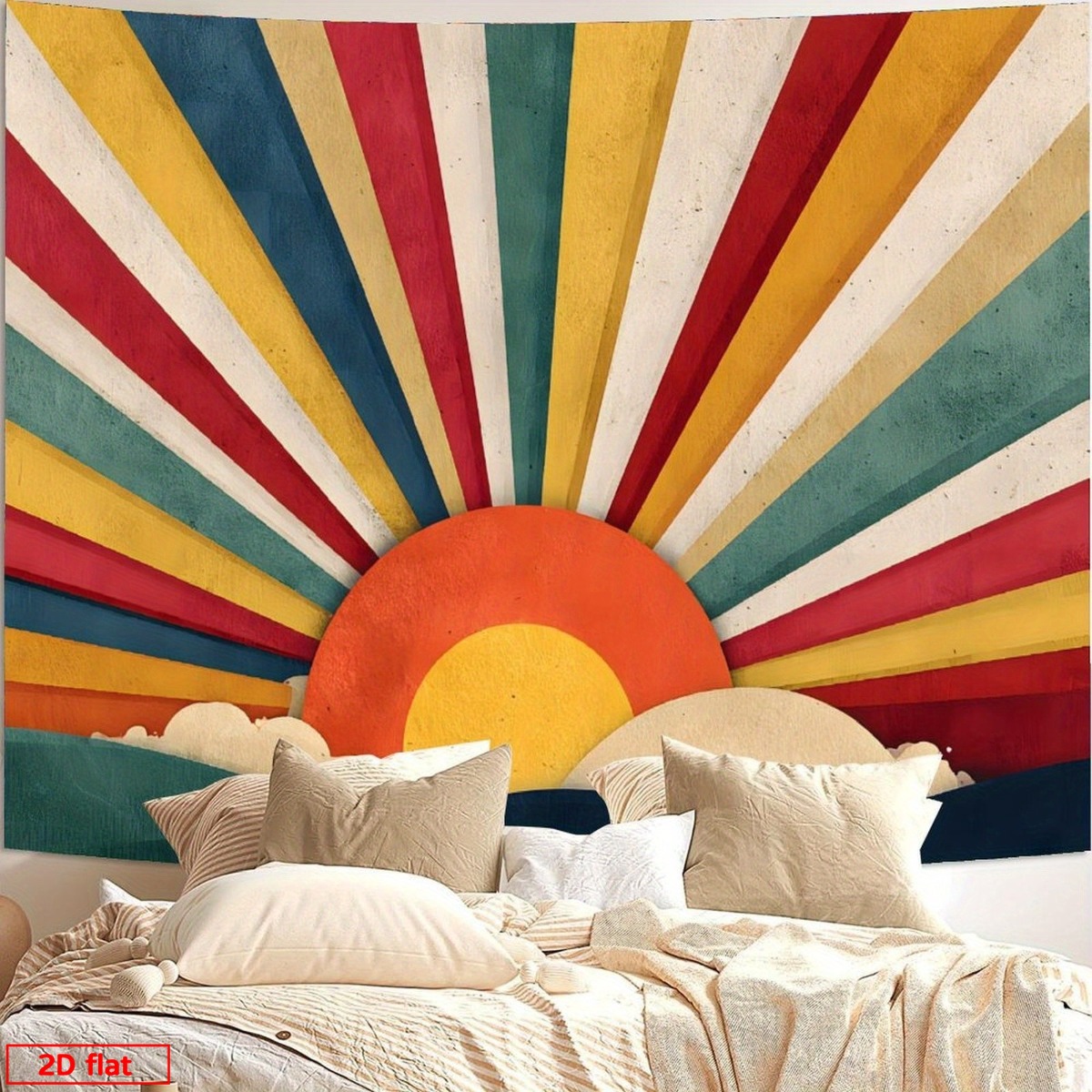 ผ้าแขวนผนังลายพระอาทิตย์สไตล์โ - Sunrise Home Textiles & Apparel บทวิจารณ์และราคา