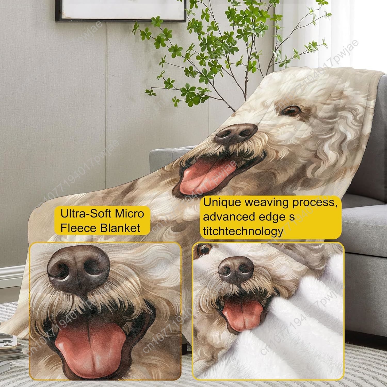 ผ้าห่มลายภาพสุนัขพุดเดิ้ลแสนสุ - Home Textiles Blanket บทวิจารณ์และราคา