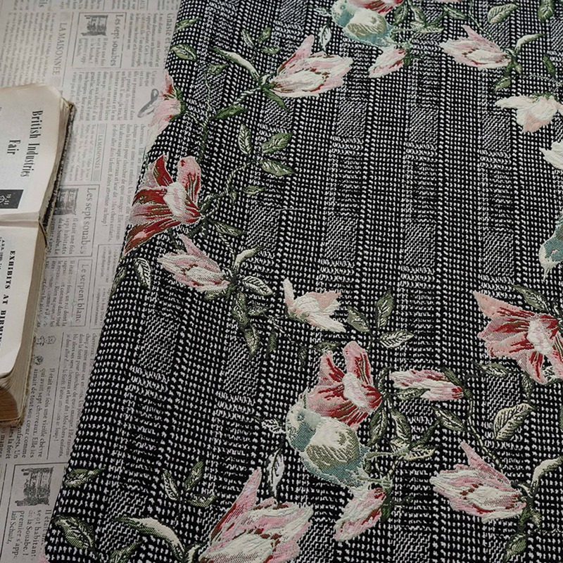 ผ้าแจ็คการ์ดลายดอกไม้และนกสไตล - Home Textiles Luxury Curtains บทวิจารณ์และราคา