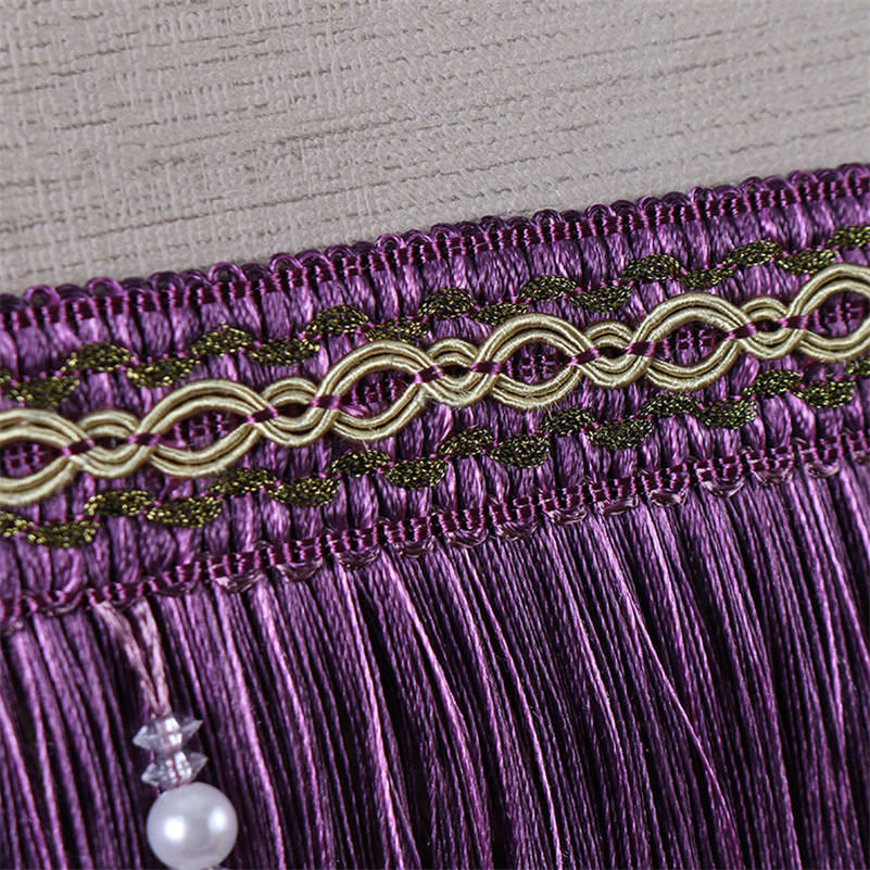 หรูหราประณีตลูกปัดTrim Fringe  - Home Textiles Luxury Curtains บทวิจารณ์และราคา