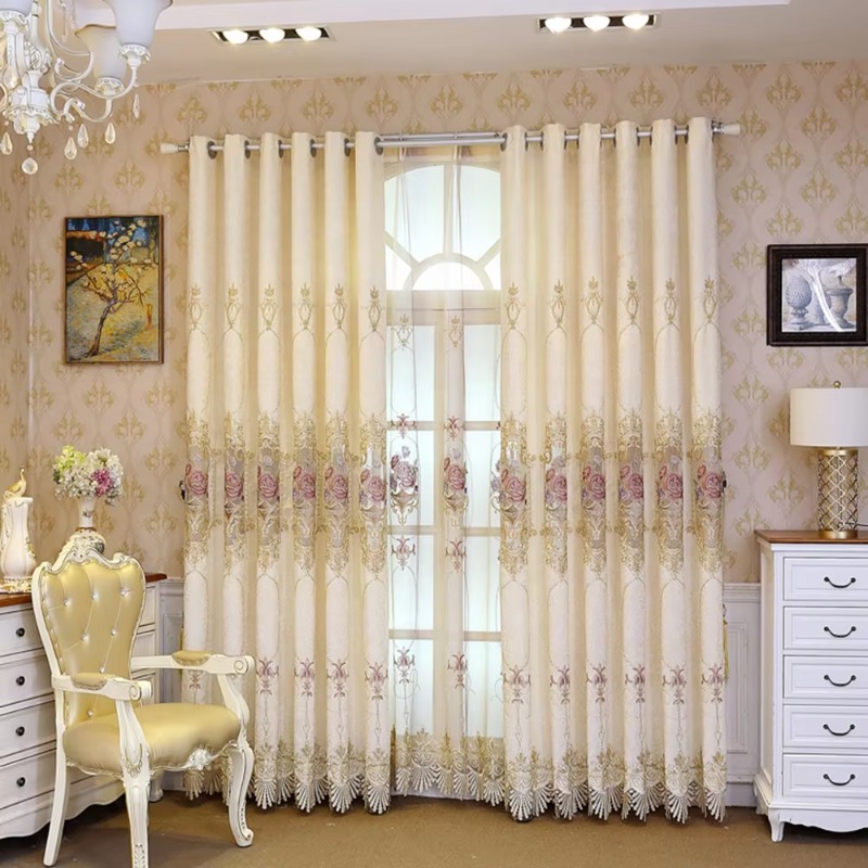 ผ้าม่านสีเบจคุณภาพสูง ตกแต่งบ้ - Home Textiles Luxury Curtains บทวิจารณ์และราคา