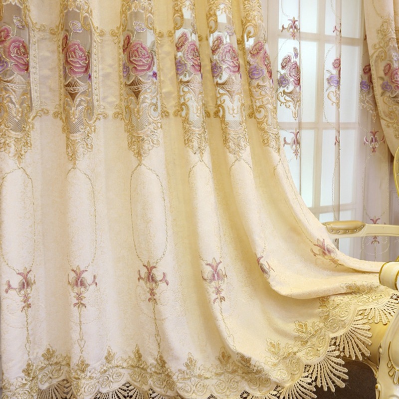 ผ้าม่านสีเบจคุณภาพสูง ตกแต่งบ้ - Home Textiles Luxury Curtains บทวิจารณ์และราคา
