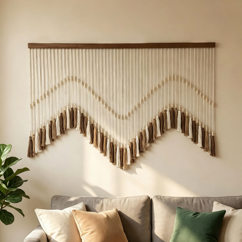 งานฝีมือโบฮีเมียน ผ้าฝ้ายถักแข - Home Art Textiles บทวิจารณ์และราคา